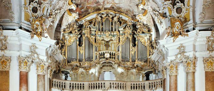 Gothischer Prospekt der Orgel in Würzburg Käppele